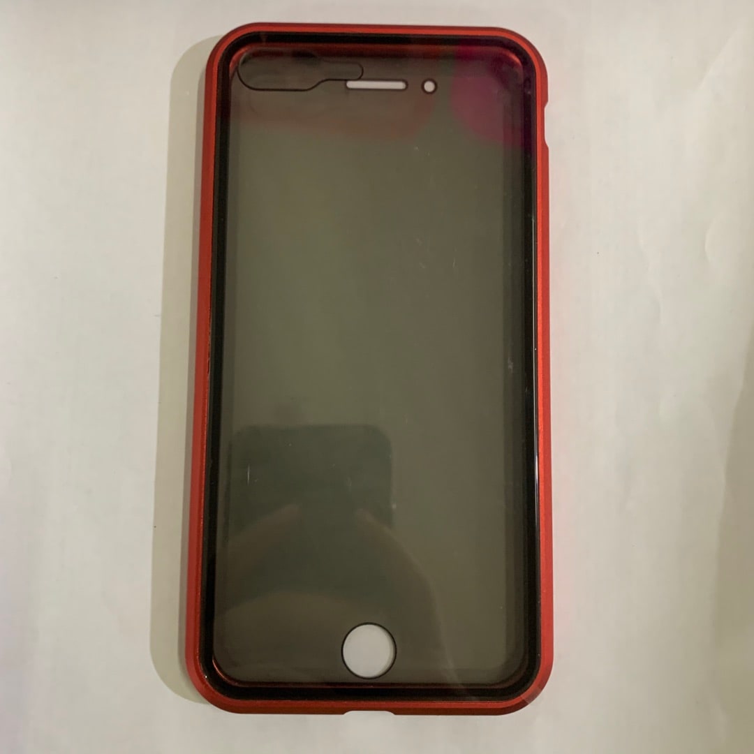Magnetic Phone Case with Privacy Glass and Card Holder Tempered Protector Wallet