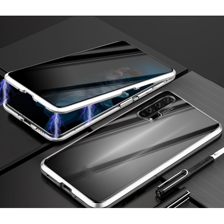 Magnetic Phone Case with Privacy Glass and Card Holder Tempered Protector Wallet