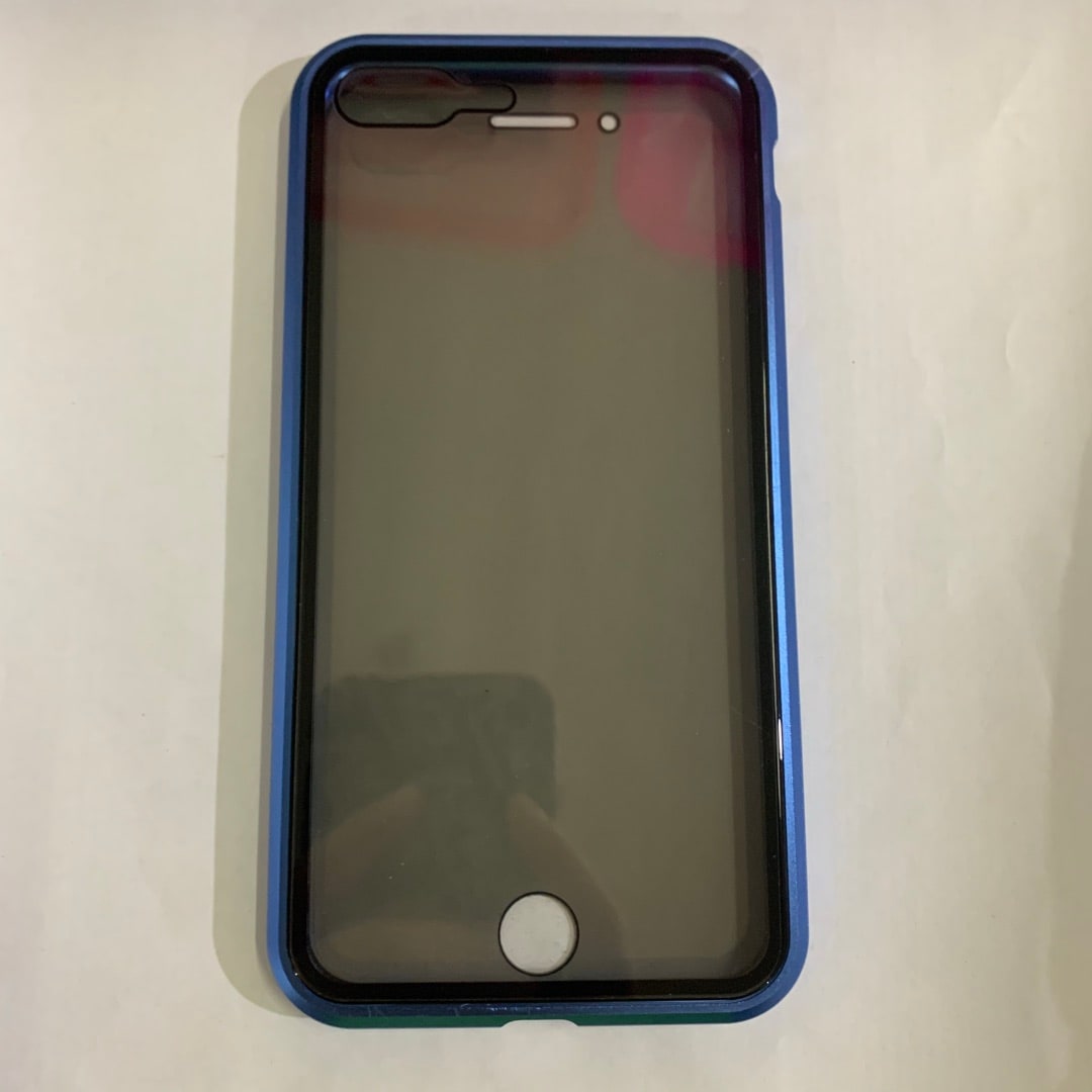Magnetic Phone Case with Privacy Glass and Card Holder Tempered Protector Wallet