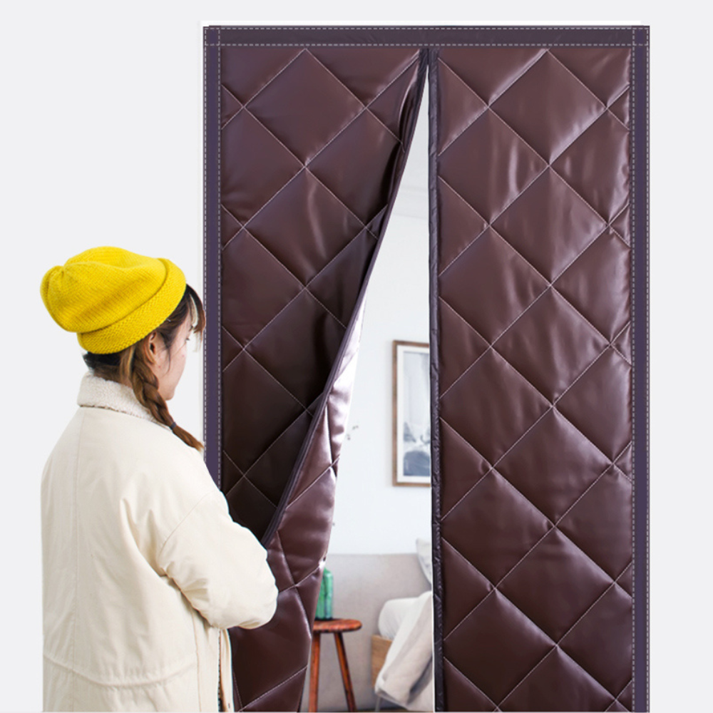 Magnetic Thermal Insulated Door Curtain with Quilted Pattern for Patio Garage Heat Insulation