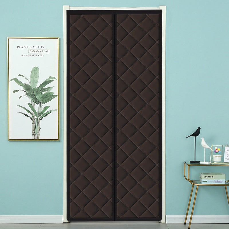 Magnetic Thermal Insulated Door Curtain with Quilted Pattern for Patio Garage Heat Insulation