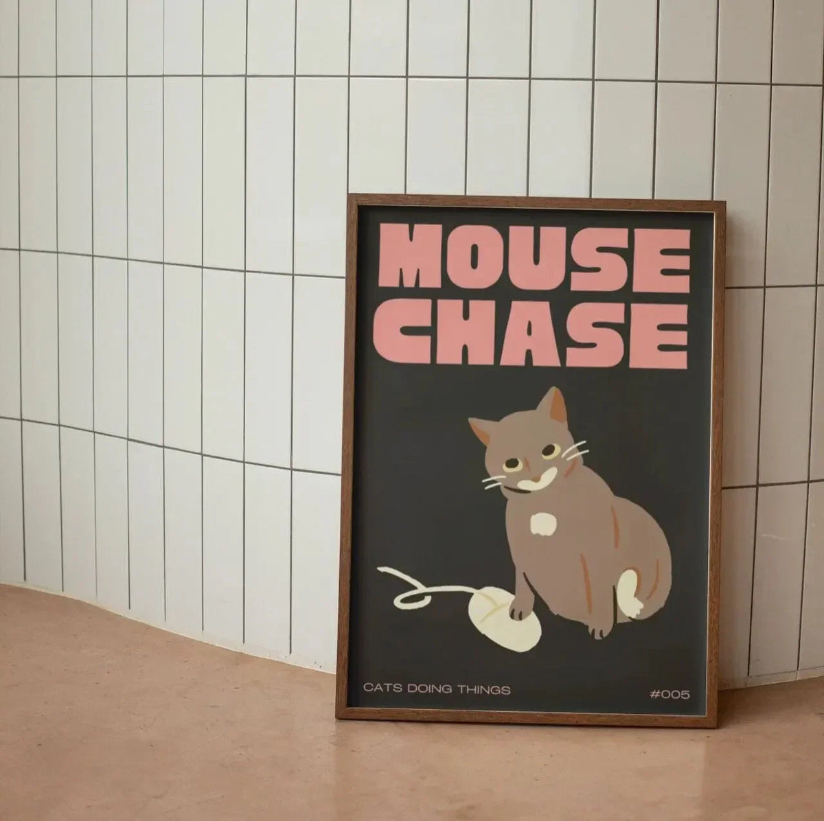 Modern Black Cat Wall Art for Home