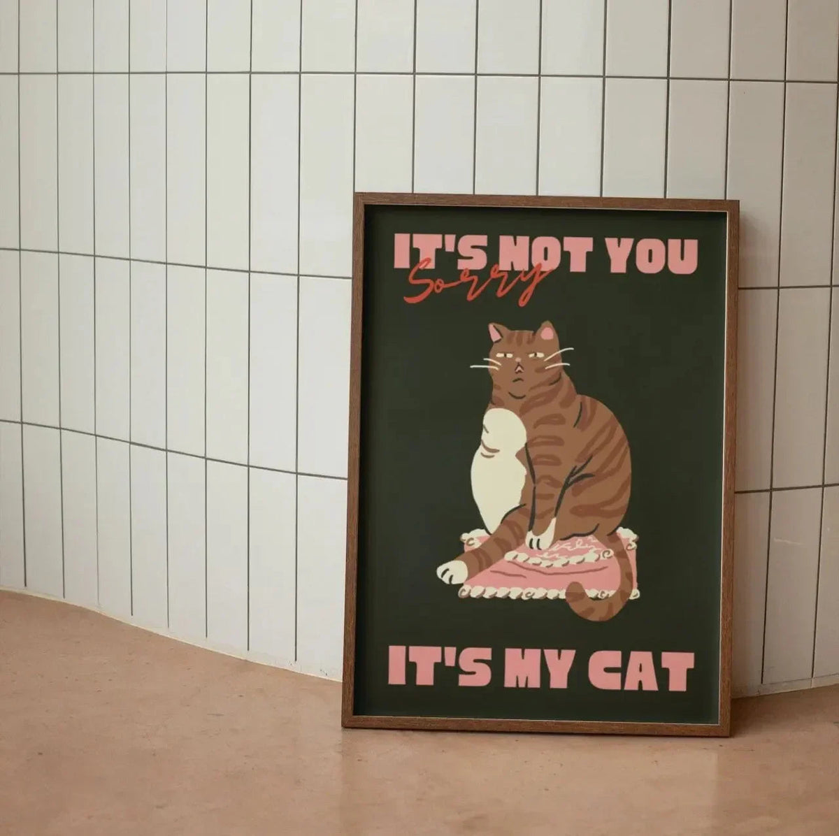 Modern Black Cat Wall Art for Home