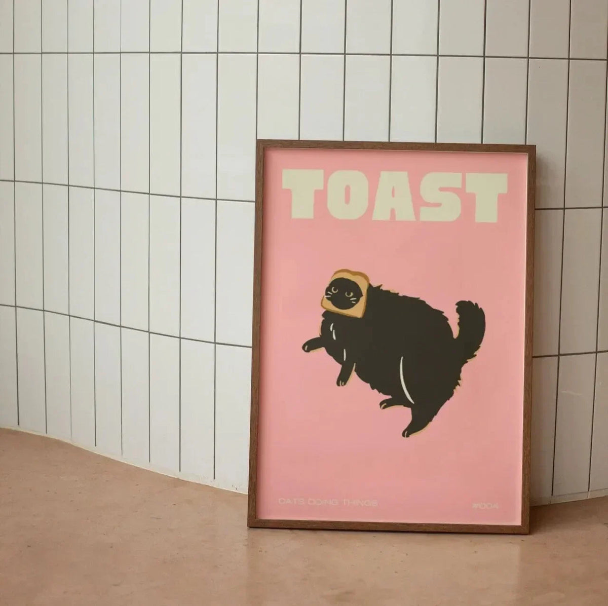 Modern Black Cat Wall Art for Home