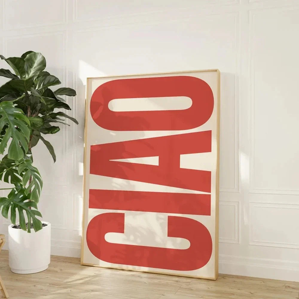 Elegant Ciao Wall Art Decoration