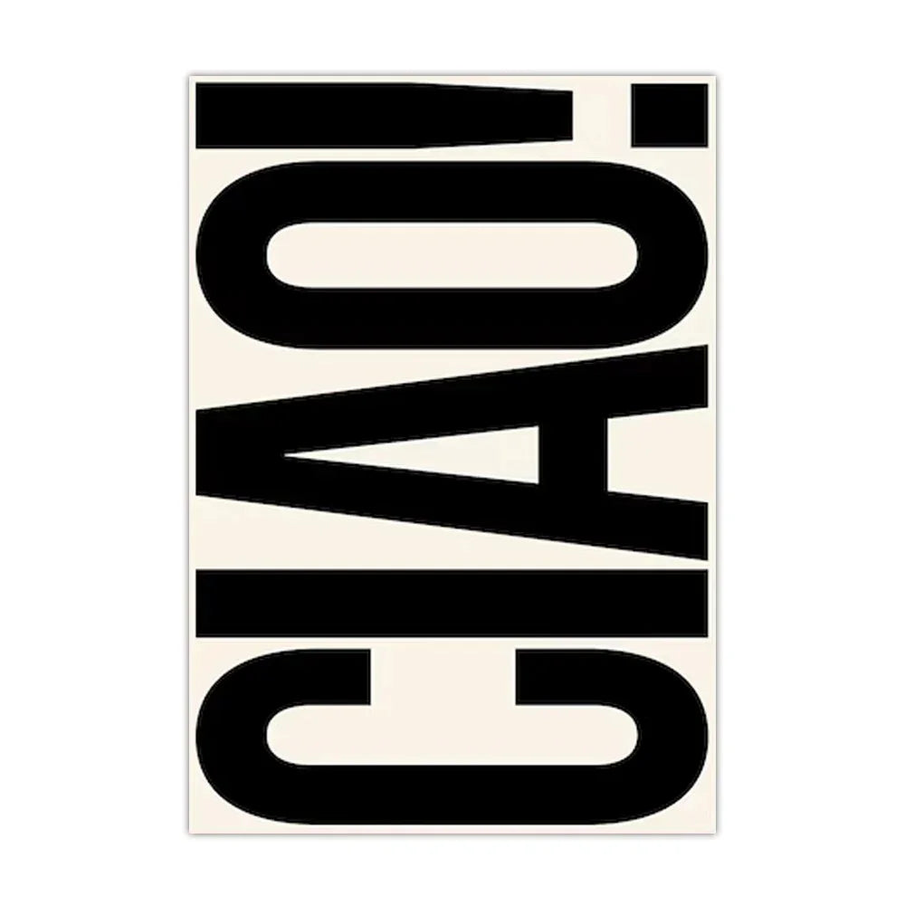 Elegant Ciao Wall Art Decoration