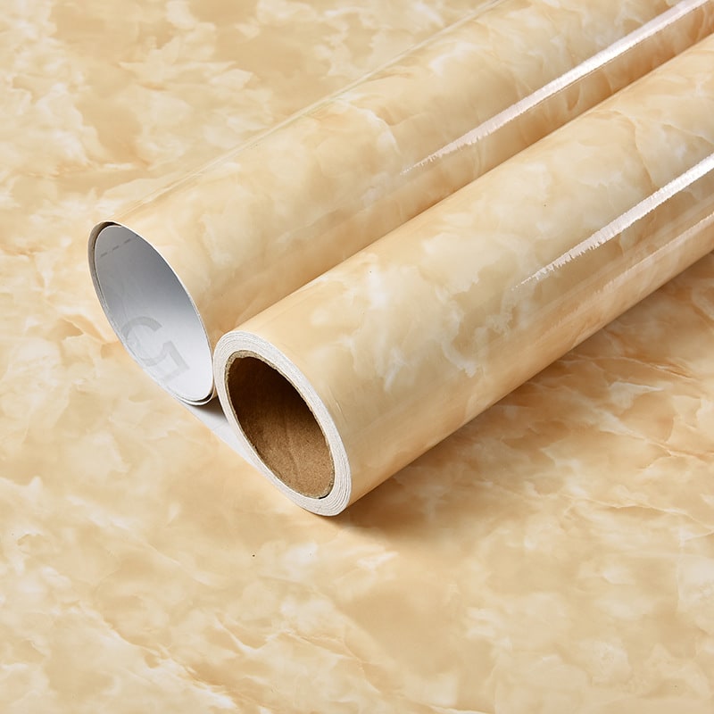 Marble Contact Paper for Countertop and Shelf Liner with Peel and Stick Waterproof Glossy Finish