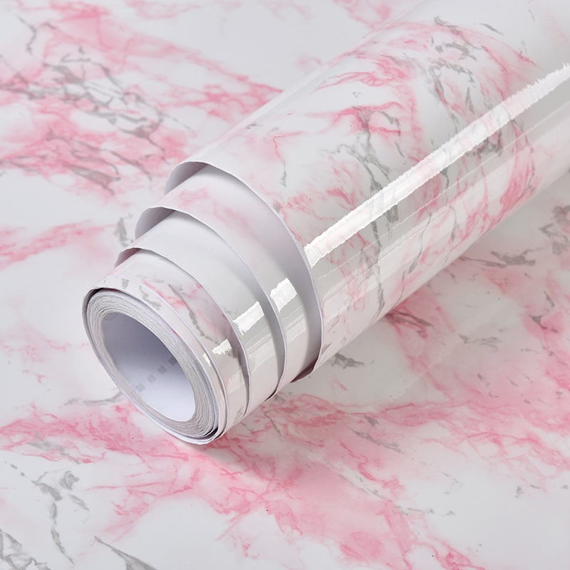 Marble Contact Paper for Countertop and Shelf Liner with Peel and Stick Waterproof Glossy Finish