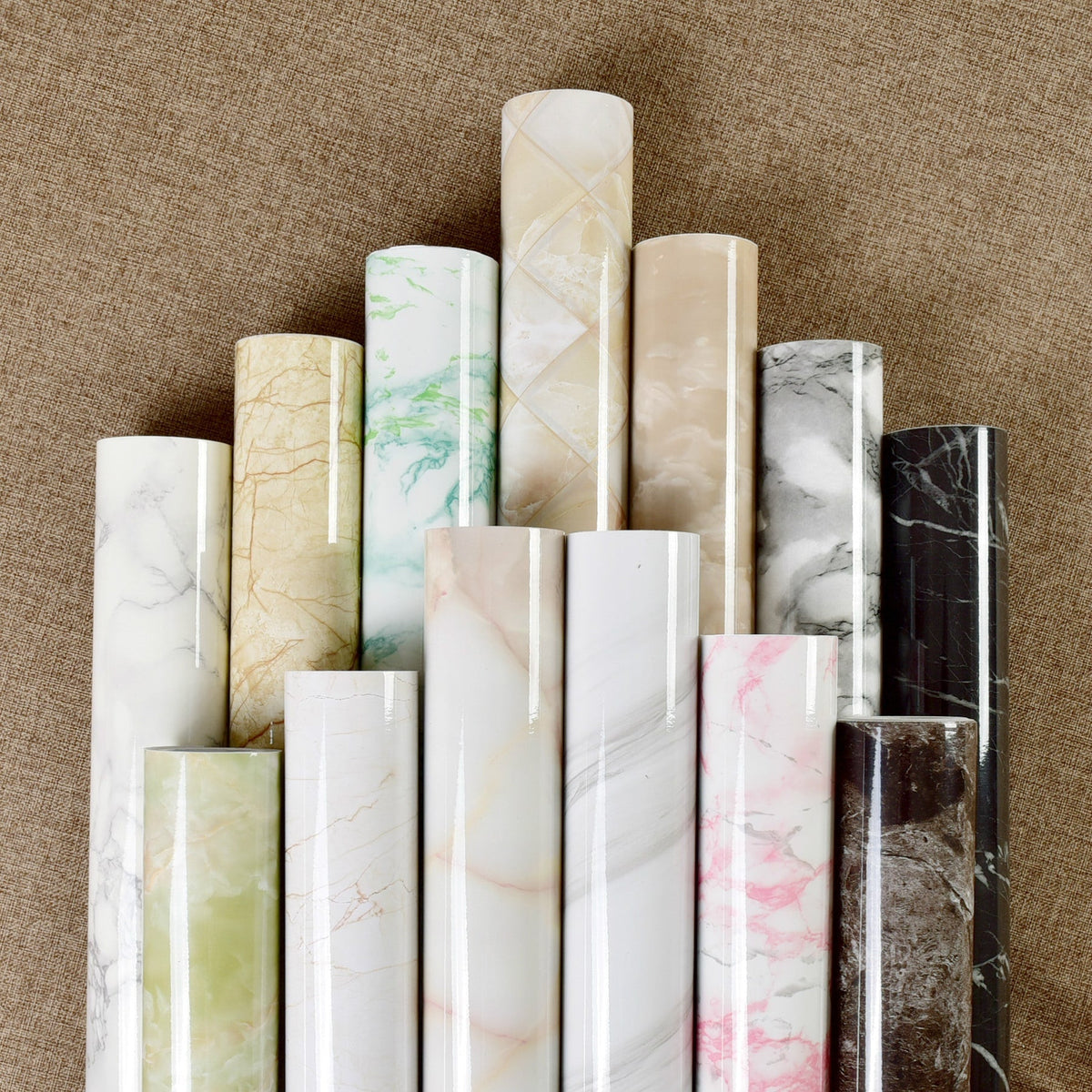 Marble Contact Paper for Countertop and Shelf Liner with Peel and Stick Waterproof Glossy Finish