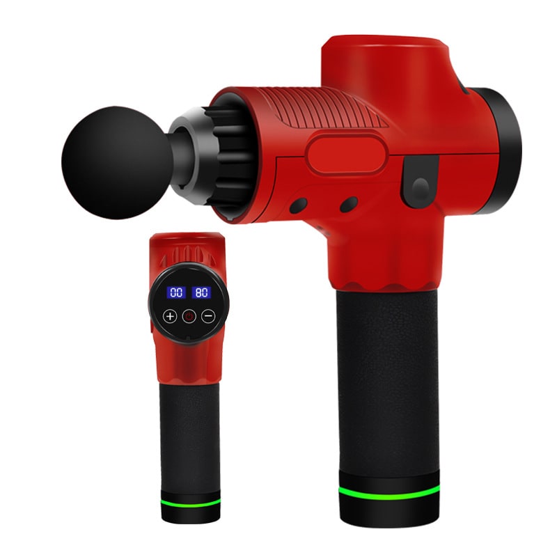Massage Gun for Deep Tissue Handheld Therapy with Six Interchangeable Heads and Lcd Display