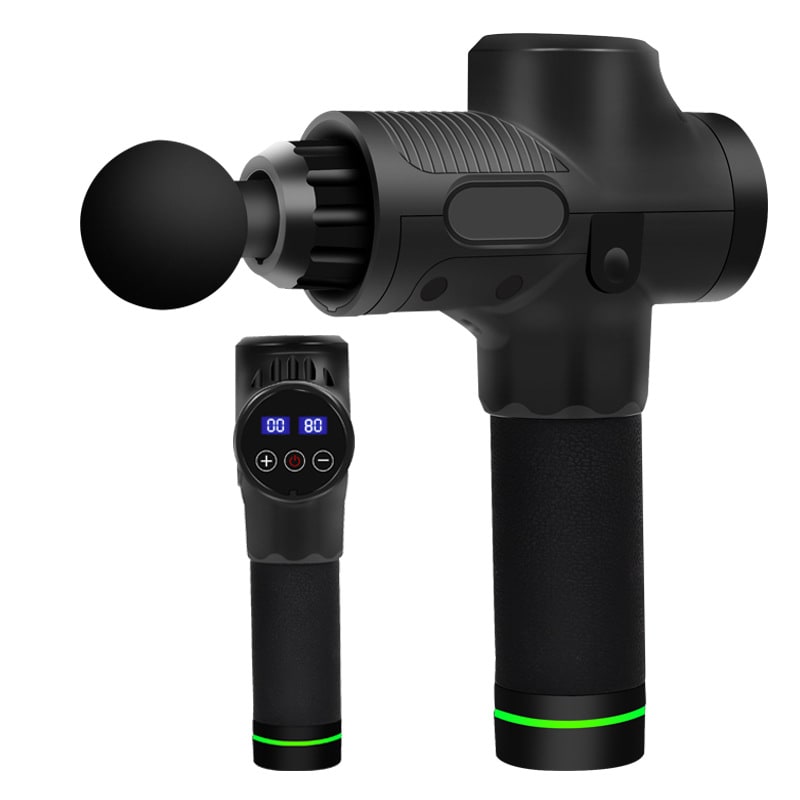 Massage Gun for Deep Tissue Handheld Therapy with Six Interchangeable Heads and Lcd Display