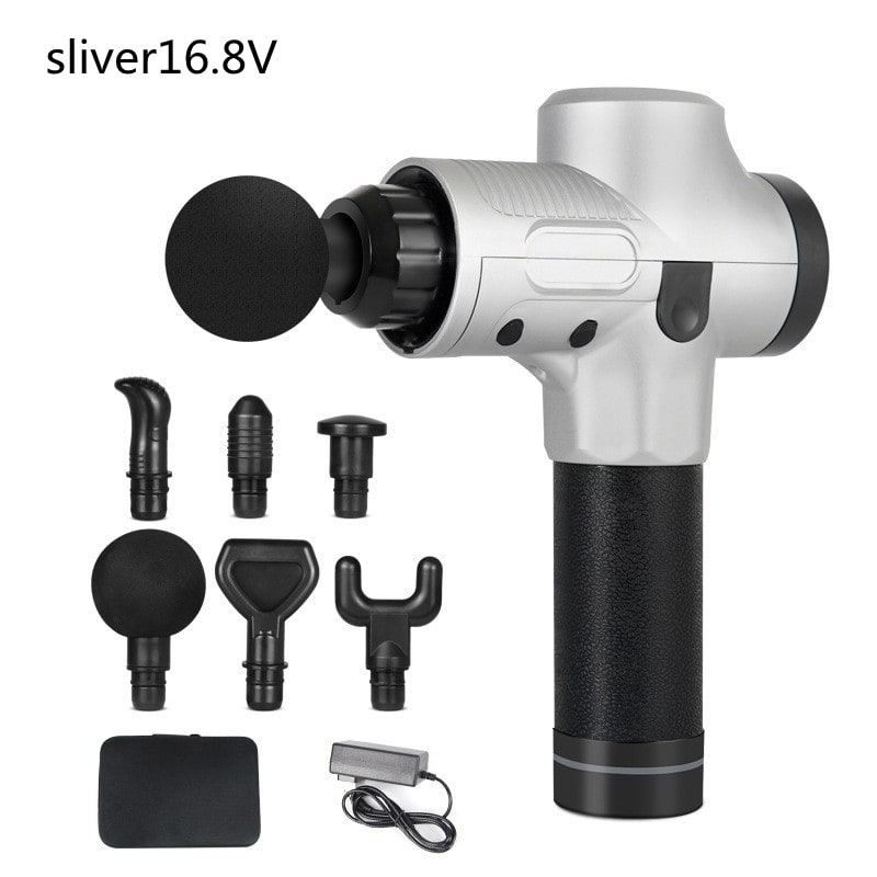 Massage Gun for Deep Tissue Handheld Therapy with Six Interchangeable Heads and Lcd Display