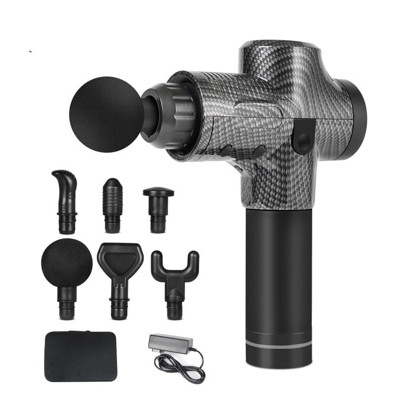 Massage Gun for Deep Tissue Handheld Therapy with Six Interchangeable Heads and Lcd Display