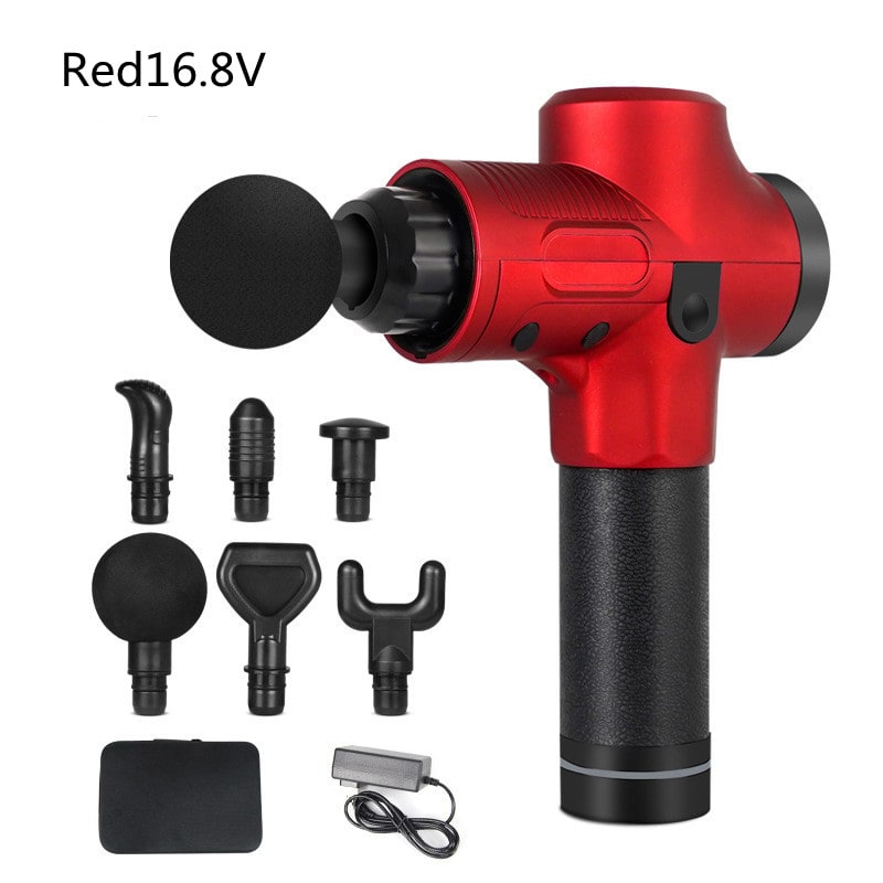 Massage Gun for Deep Tissue Handheld Therapy with Six Interchangeable Heads and Lcd Display