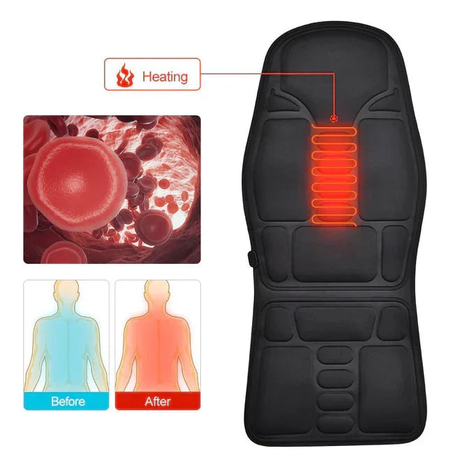 Massage Seat Cushion for Office Chair with Heated Vibration and Remote Control Gel
