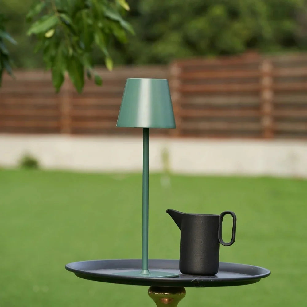 Tall Dimmable Table Lamp Touch‑Control Rechargeable LED Light