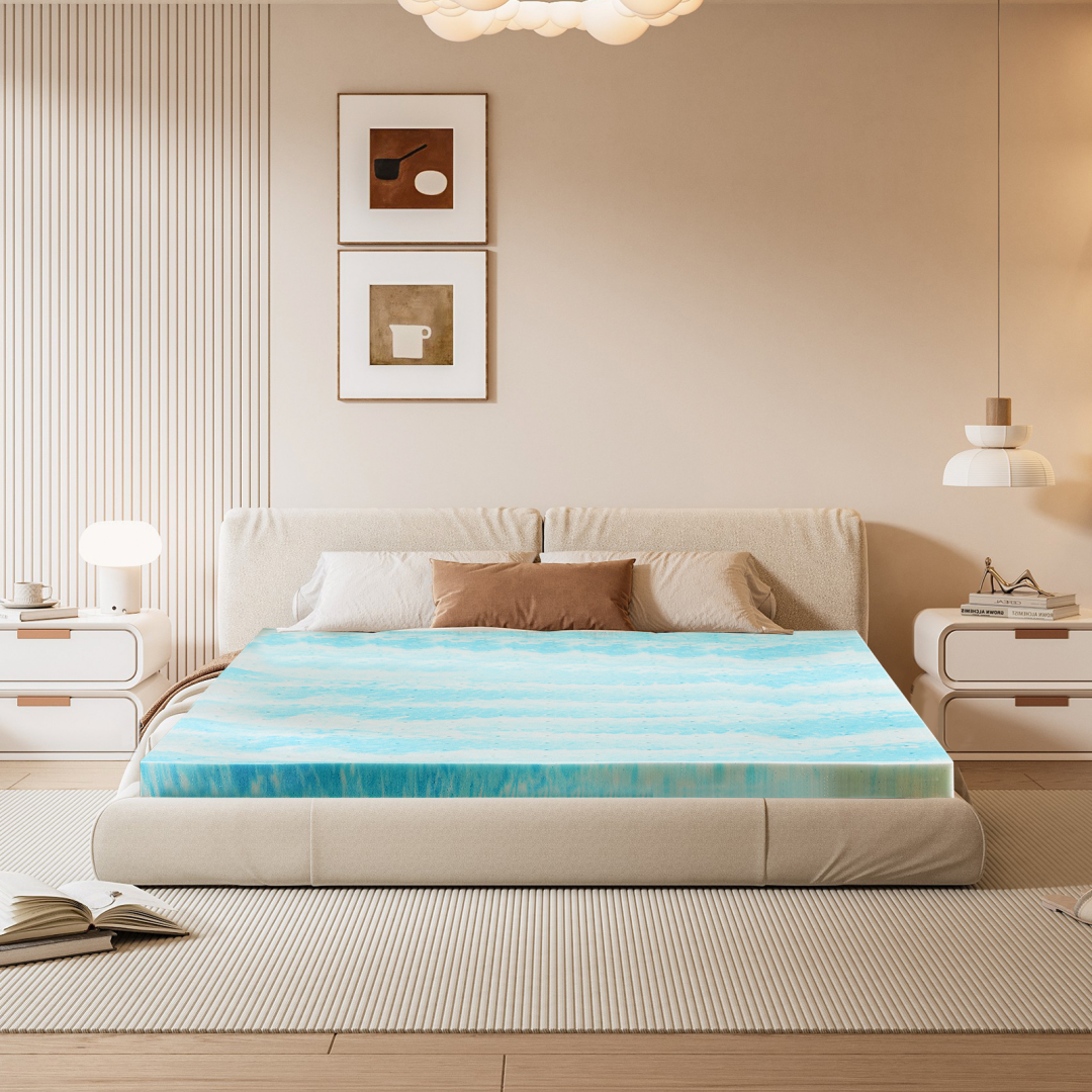 Memory Foam Mattress Topper with Cooling Gel Pressure Relief for Twin Queen and Beds