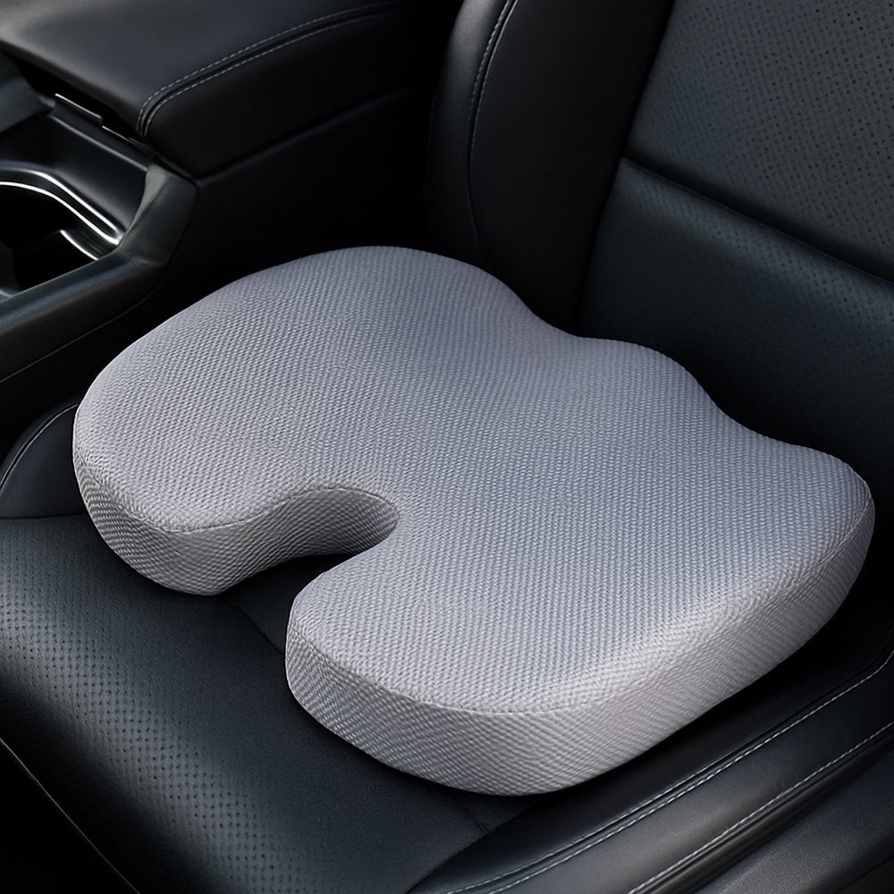 Memory Foam Ergonomic Office Chair Seat Cushion with Orthopedic Tailbone Relief and Gel Layer