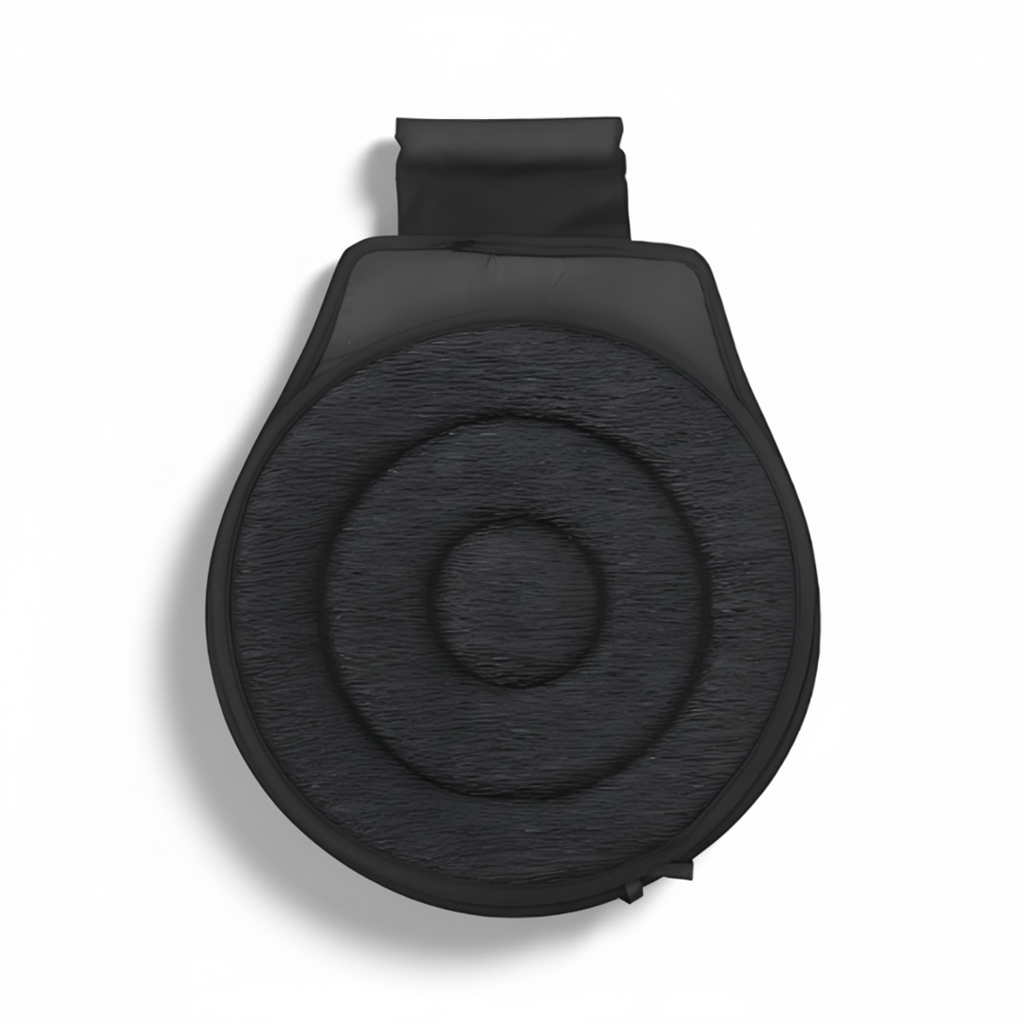 Memory Foam Swivel Seat Cushion with Rotating Base and Textured Fabric Cover