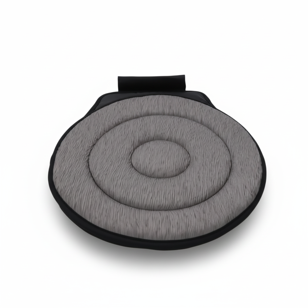 Memory Foam Swivel Seat Cushion with Rotating Base and Textured Fabric Cover
