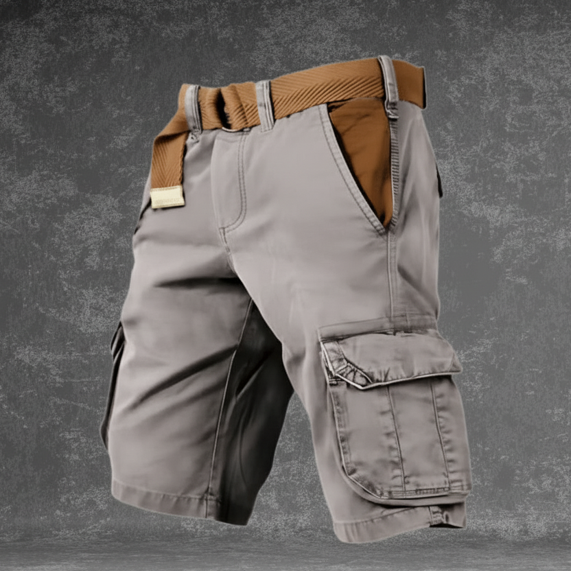 Mens Cargo Shorts Work Lightweight Side Pockets Belt Included Outdoor