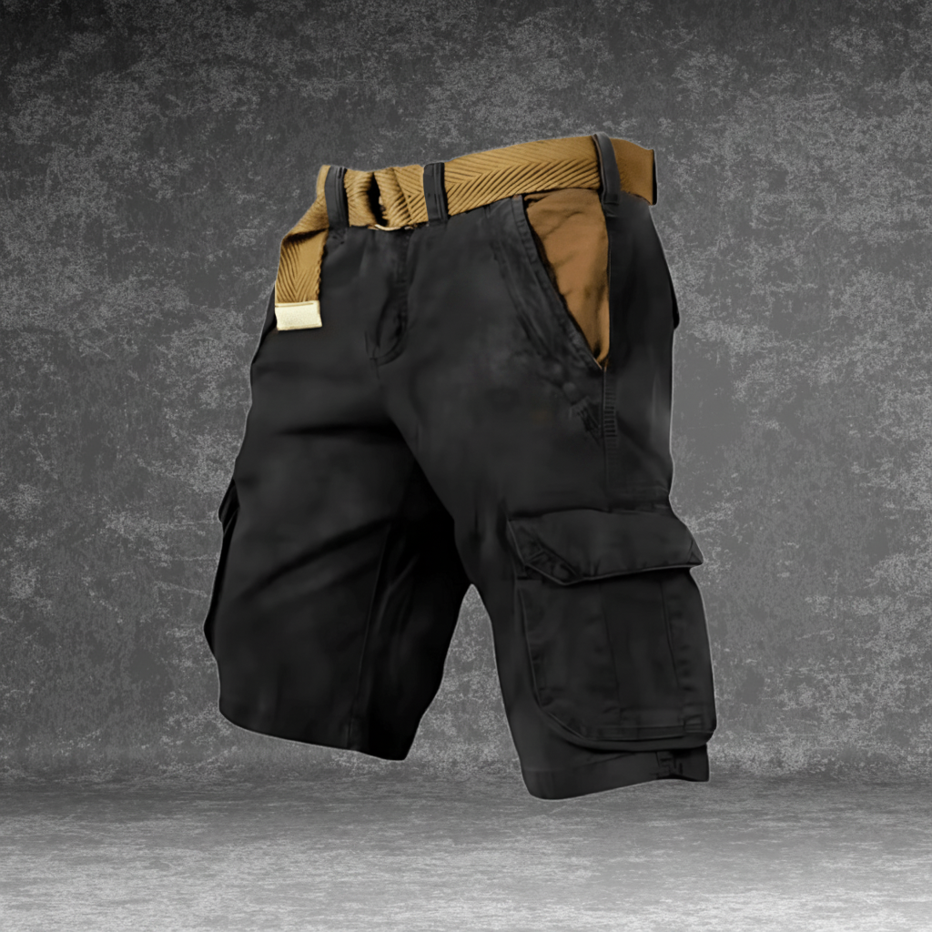 Mens Cargo Shorts Work Lightweight Side Pockets Belt Included Outdoor