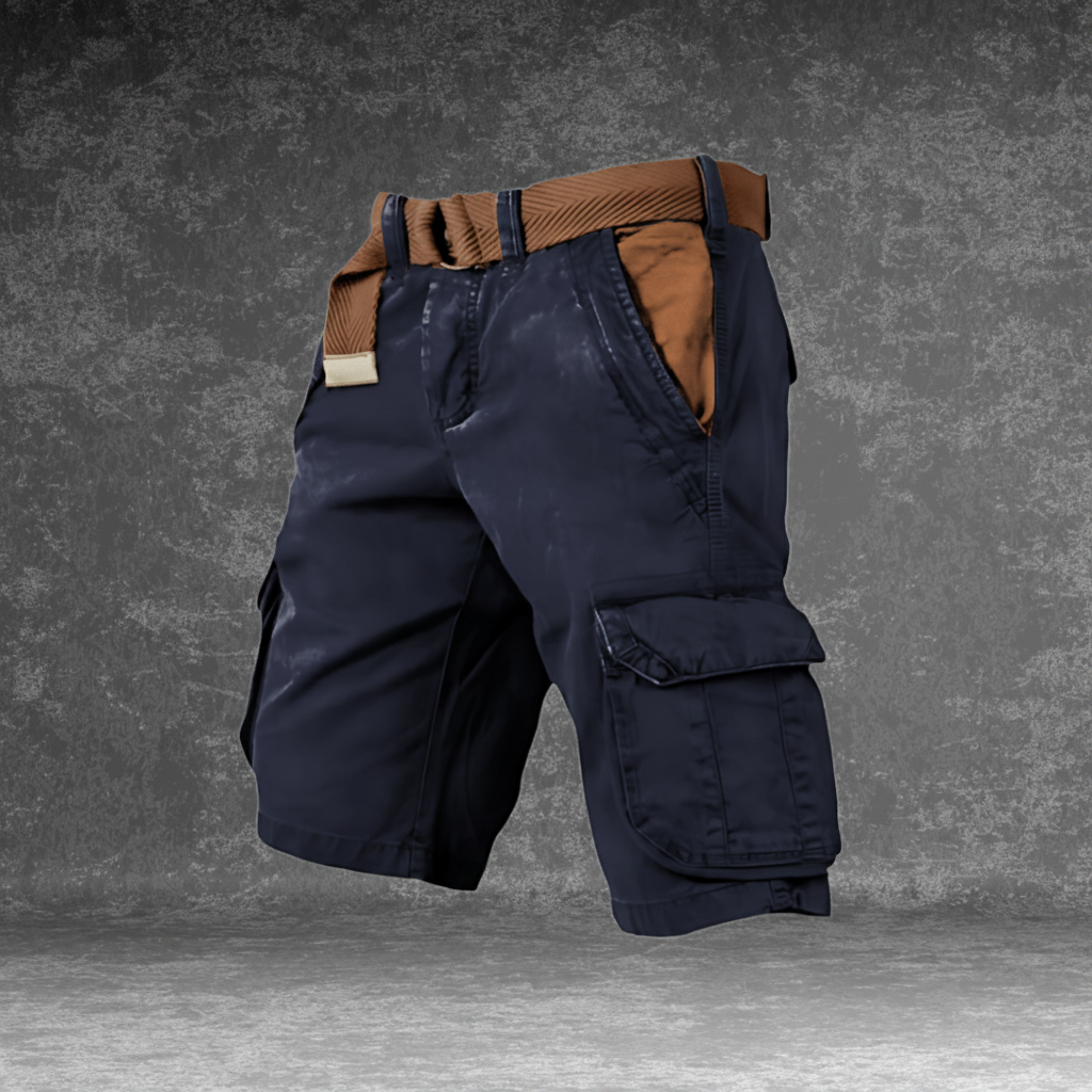 Mens Cargo Shorts Work Lightweight Side Pockets Belt Included Outdoor