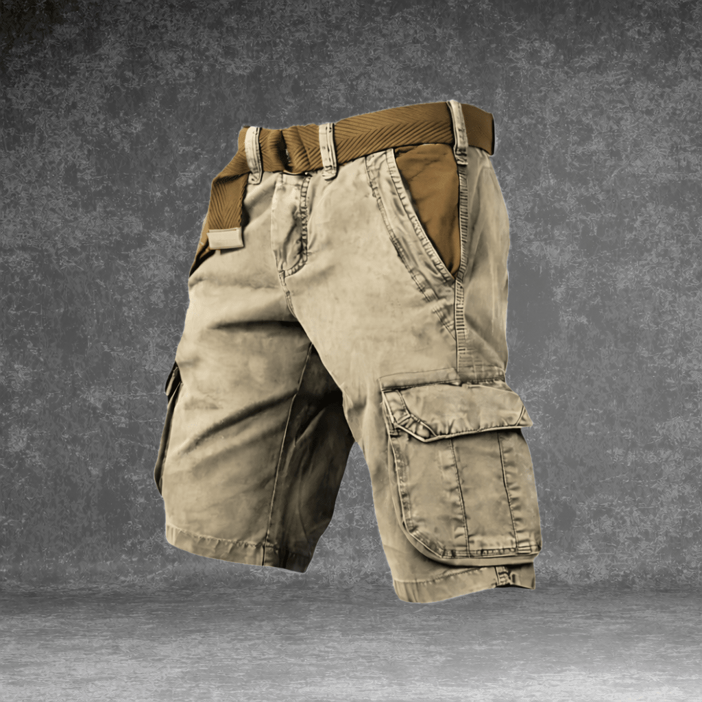 Mens Cargo Shorts Work Lightweight Side Pockets Belt Included Outdoor