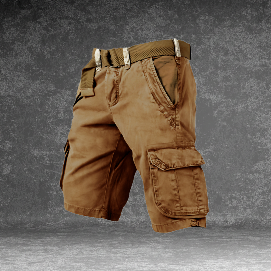 Mens Cargo Shorts Work Lightweight Side Pockets Belt Included Outdoor