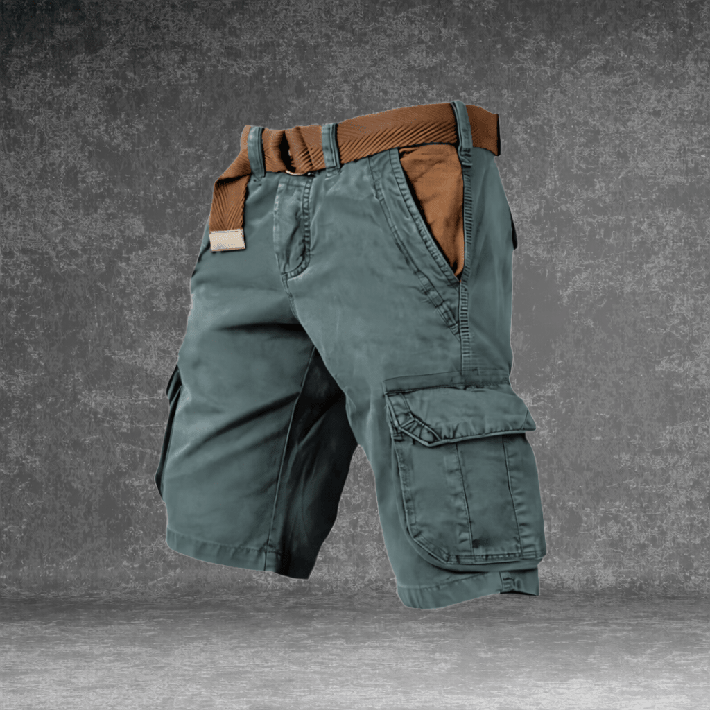 Mens Cargo Shorts Work Lightweight Side Pockets Belt Included Outdoor