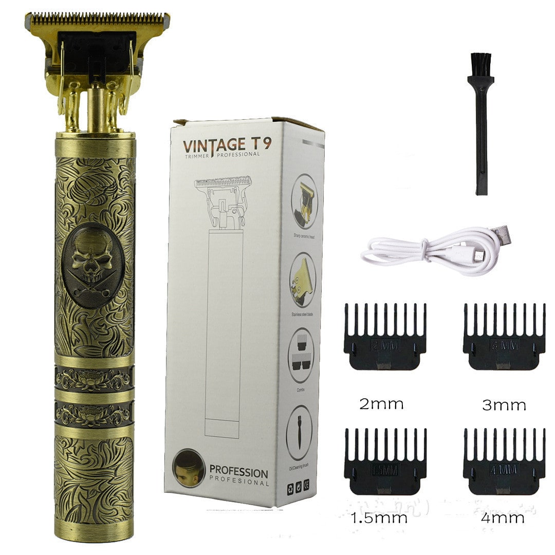 Men's Cordless Hair Trimmer for Pubic and Groin with Metal Body and Guide Combs
