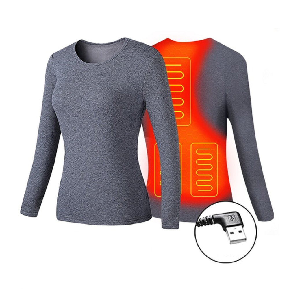 Men's Electric Heated Long Johns Thermal Underwear Set with USB Power and Flatlock Seams