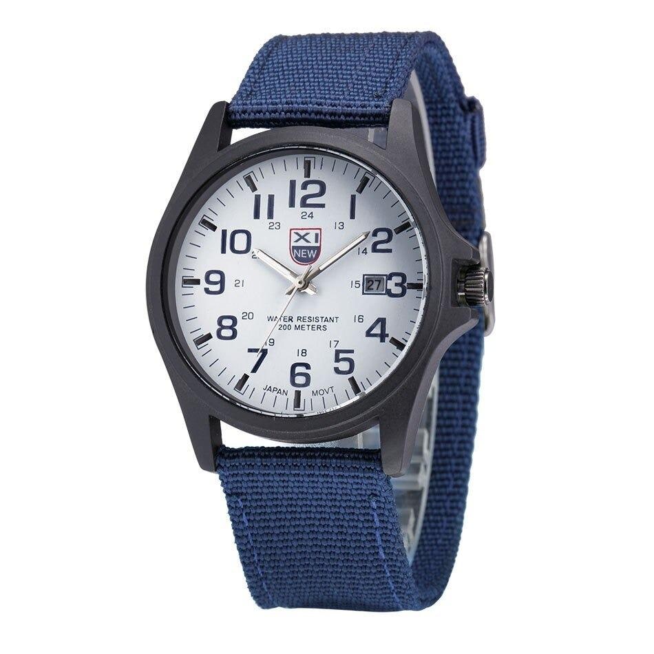 Men's Field Watch Tactical Analog with Nylon Strap Military Scale for Outdoor Adventure