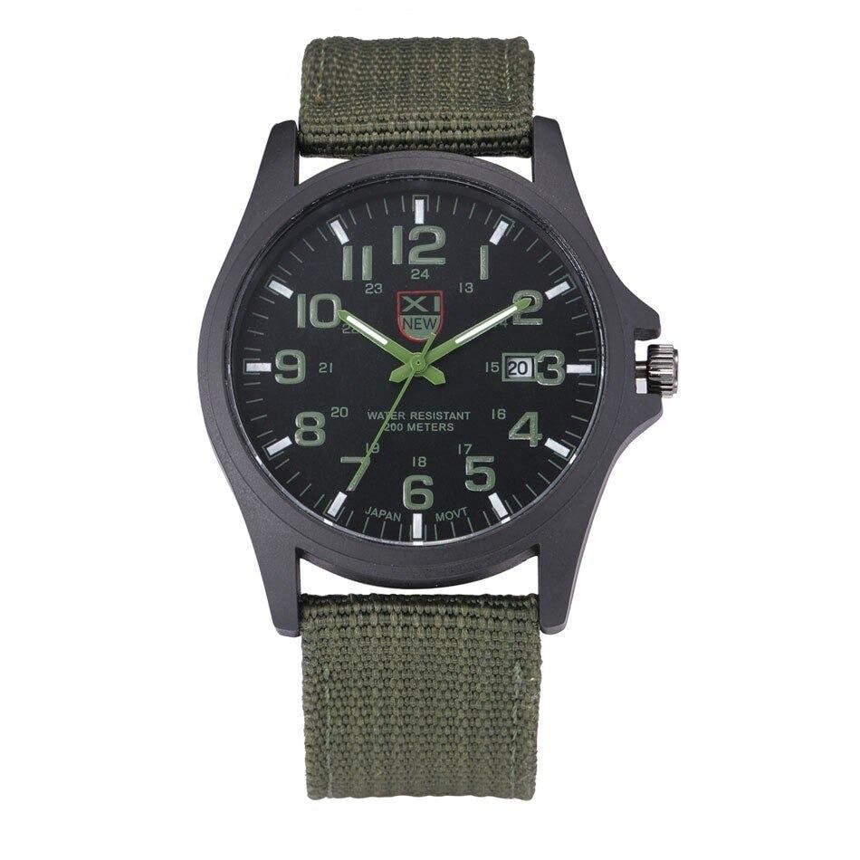 Men's Field Watch Tactical Analog with Nylon Strap Military Scale for Outdoor Adventure