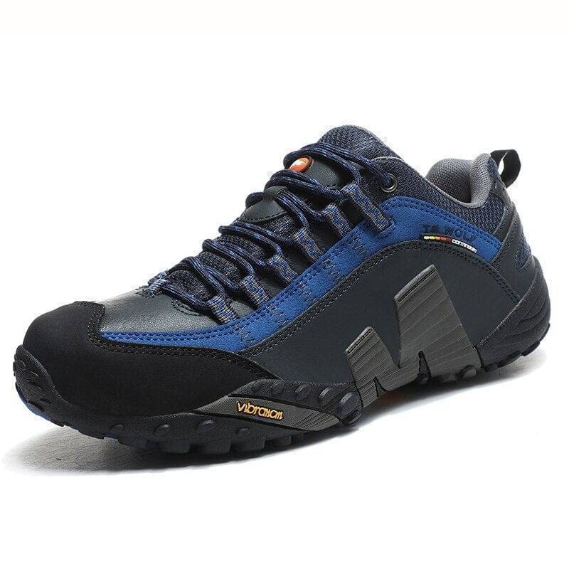 Men's Hiking Shoes with Lugged Sole Lace-Up Trekking and Trail with Padded Collar Light