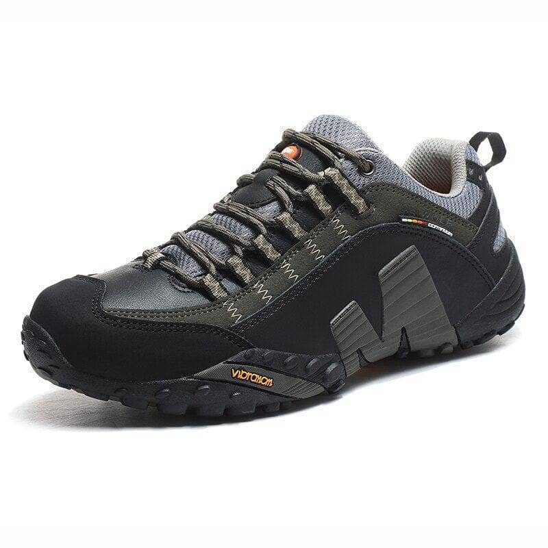 Men's Hiking Shoes with Lugged Sole Lace-Up Trekking and Trail with Padded Collar Light