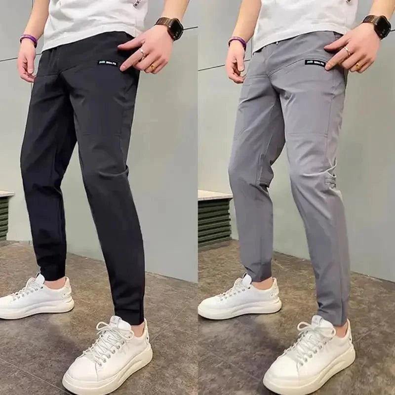 Mens Jogger Pants Slim Fit Stretch Tapered Lightweight Pockets