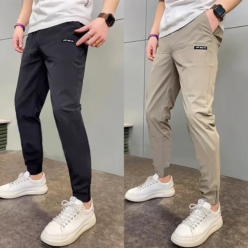 Mens Jogger Pants Slim Fit Stretch Tapered Lightweight Pockets