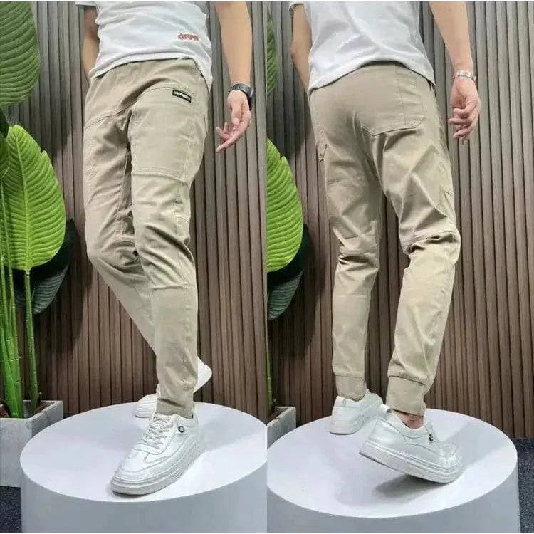 Mens Jogger Pants Slim Fit Stretch Tapered Lightweight Pockets
