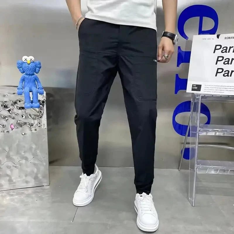 Mens Jogger Pants Slim Fit Stretch Tapered Lightweight Pockets