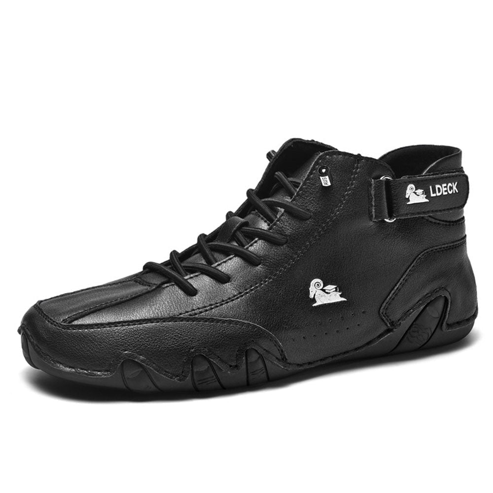 Mens Shoes Ankle Boots Lace Up Suede Leather High Top Casual Waterproof