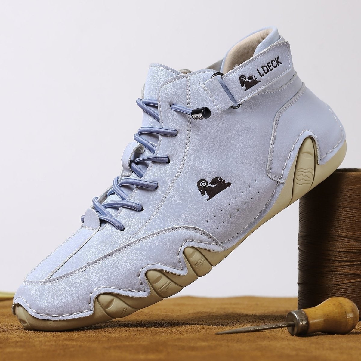 Mens Shoes Ankle Boots Lace Up Suede Leather High Top Casual Waterproof