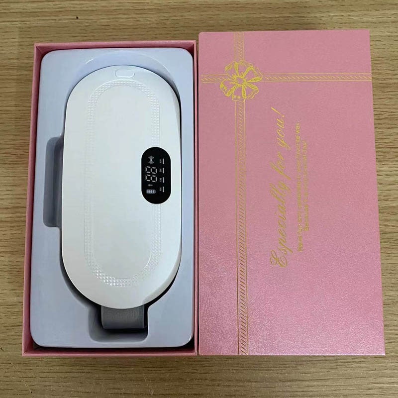 Menstrual Heating Pad for Cramps Vibrating Massage Electric Waist Belt and Digital Display