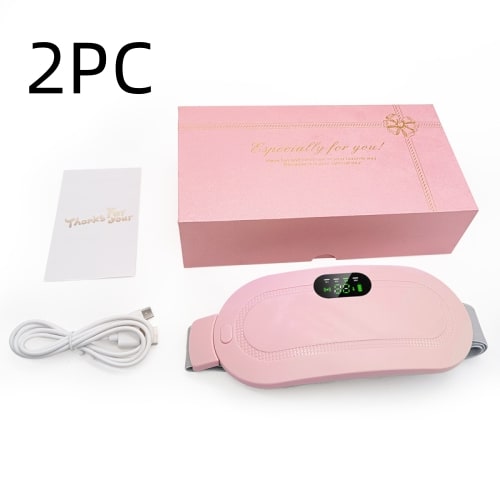 Menstrual Heating Pad for Cramps Vibrating Massage Electric Waist Belt and Digital Display