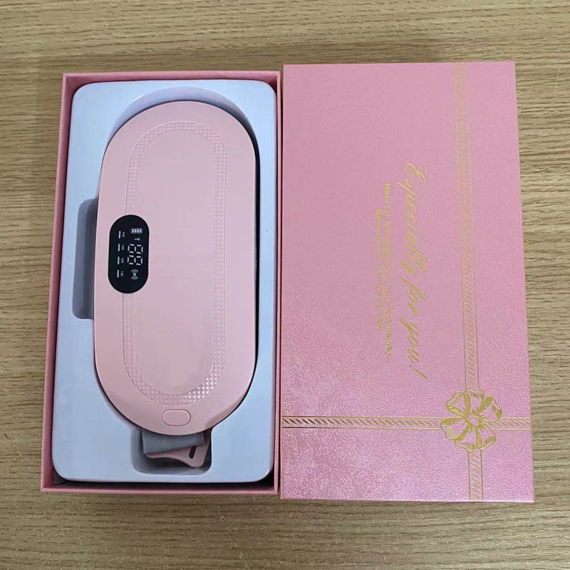 Menstrual Heating Pad for Cramps Vibrating Massage Electric Waist Belt and Digital Display