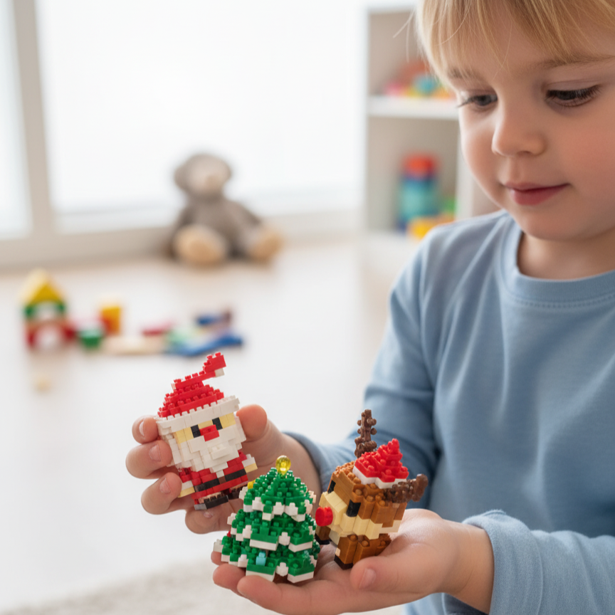 Micro Building Blocks and Mini Sets with Festive Holiday Figures