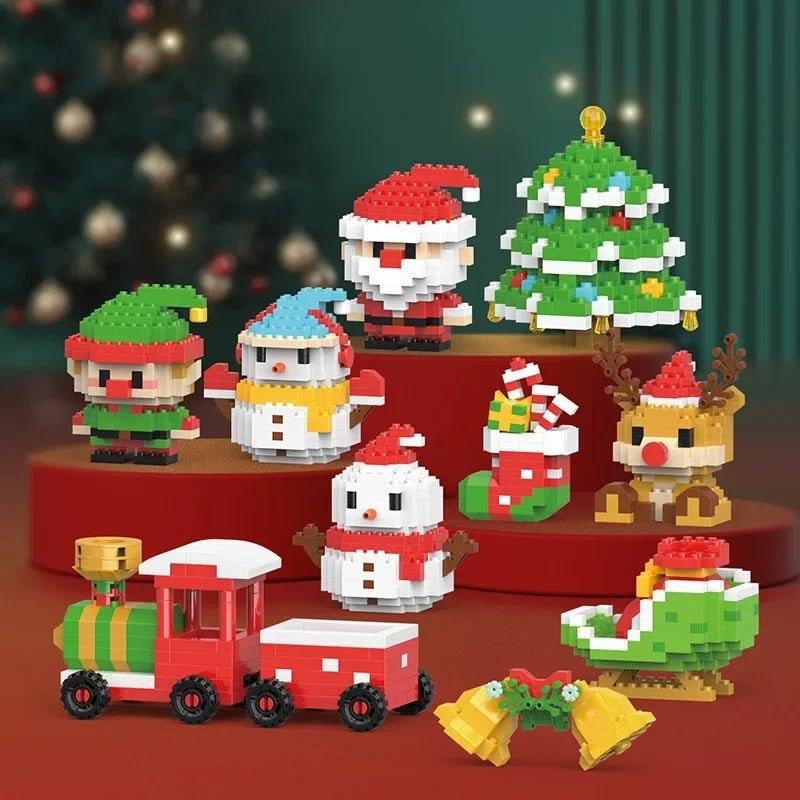 Micro Building Blocks and Mini Sets with Festive Holiday Figures