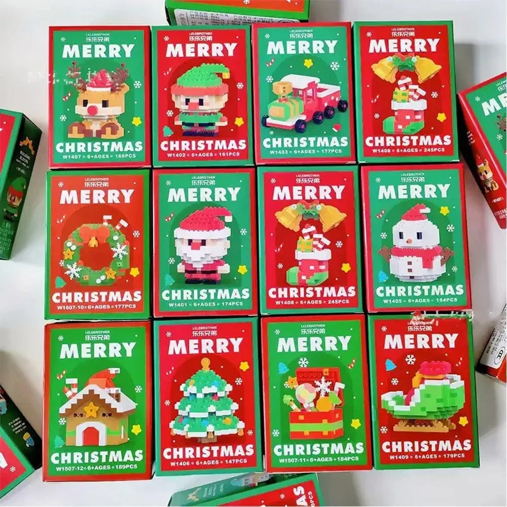 Micro Building Blocks and Mini Sets with Festive Holiday Figures
