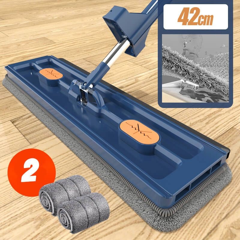 Microfiber Flat Mop Pads Self Wringing Squeeze Collapsible Bucket Self-wringing