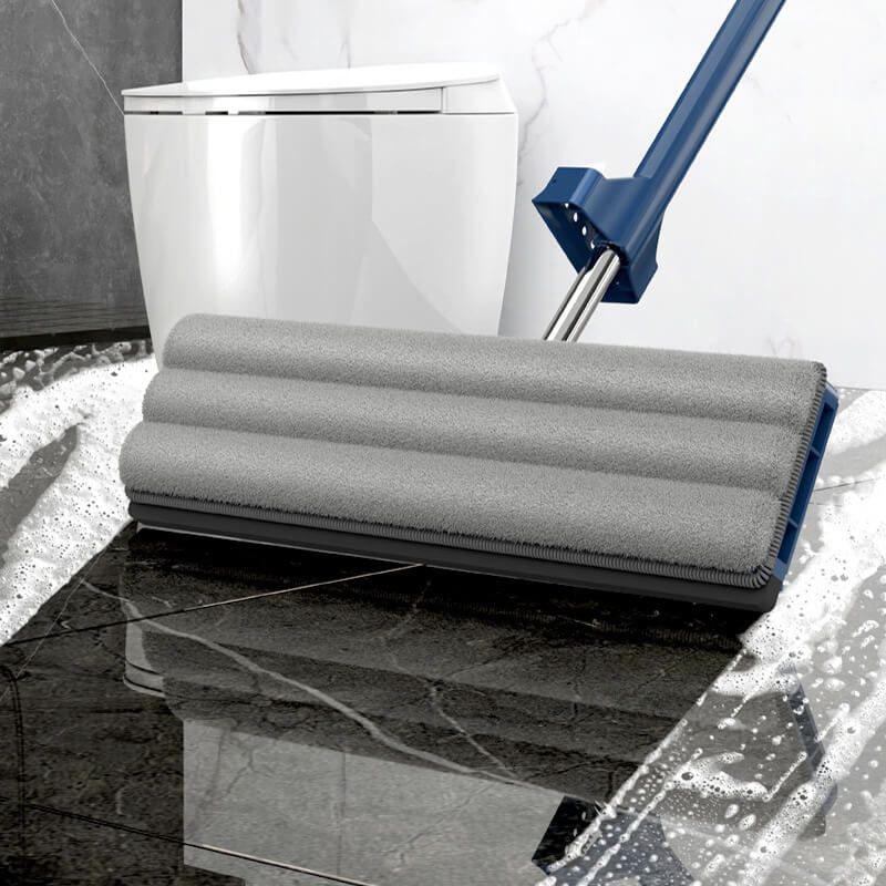 Microfiber Flat Mop Pads Self Wringing Squeeze Collapsible Bucket Self-wringing